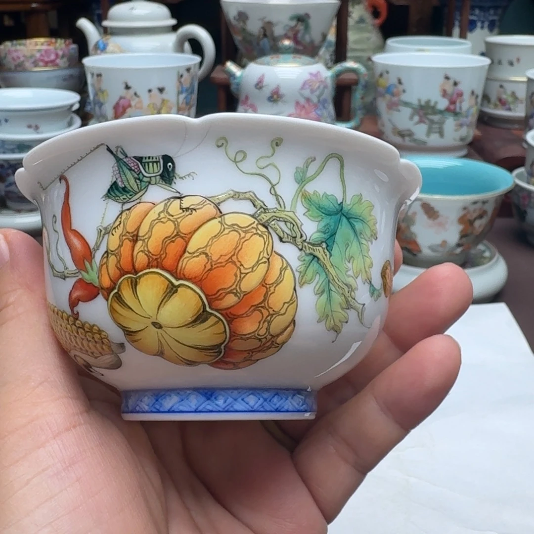 么***茶景德镇手工手绘展示