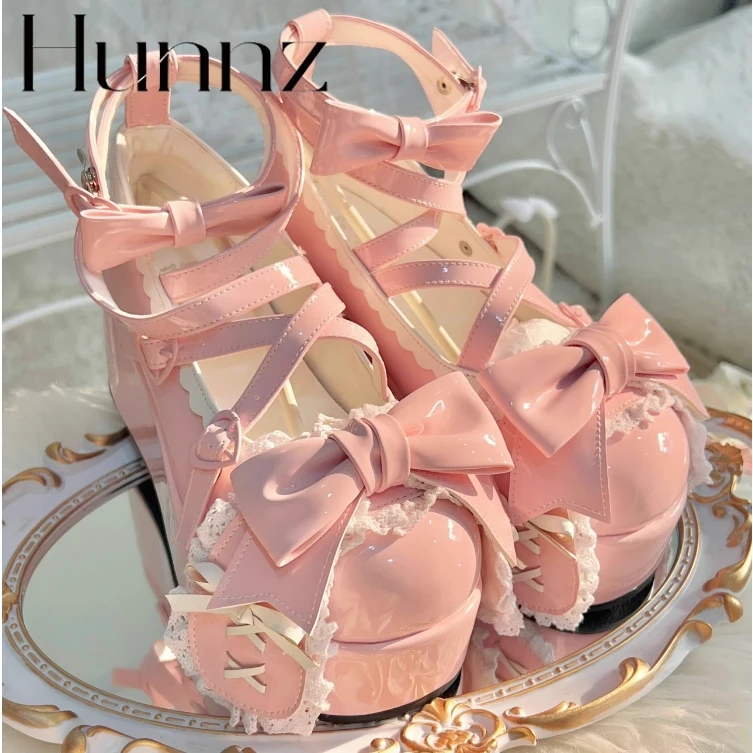 hunnz公主鞋1米5小个子增高鞋小巧秀气软底超轻夏季薄款洛丽塔鞋
