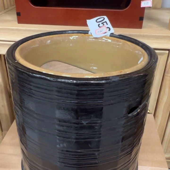 竹外壳内陶火钵茶器啊