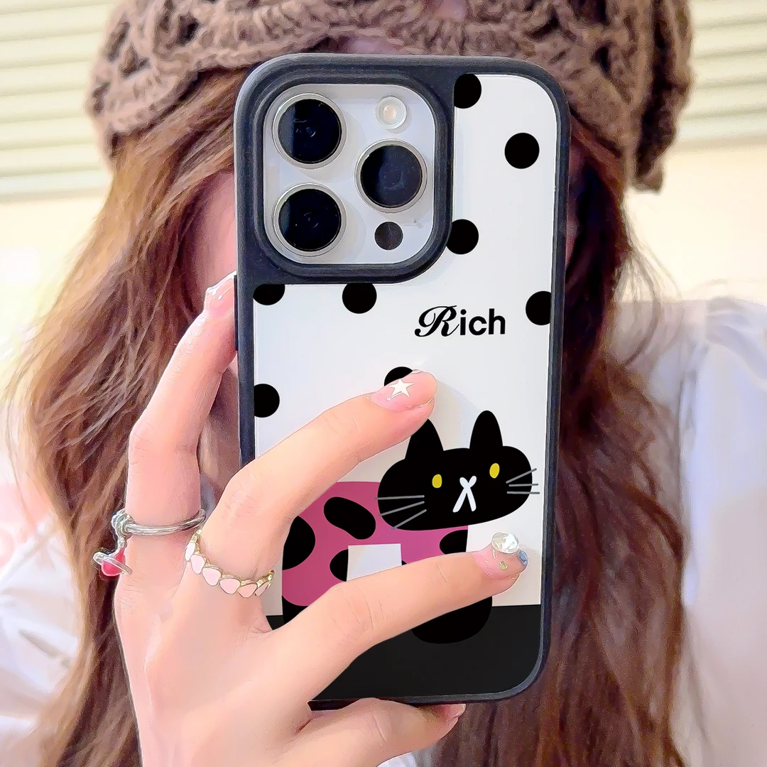 潮酷猫咪适用苹果17promax手机壳iphone16新款15全13磁吸12少女