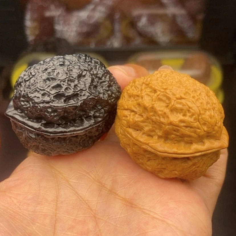 【闪购商品】文玩核桃吊坠38尺阴阳对饕餮金蟾