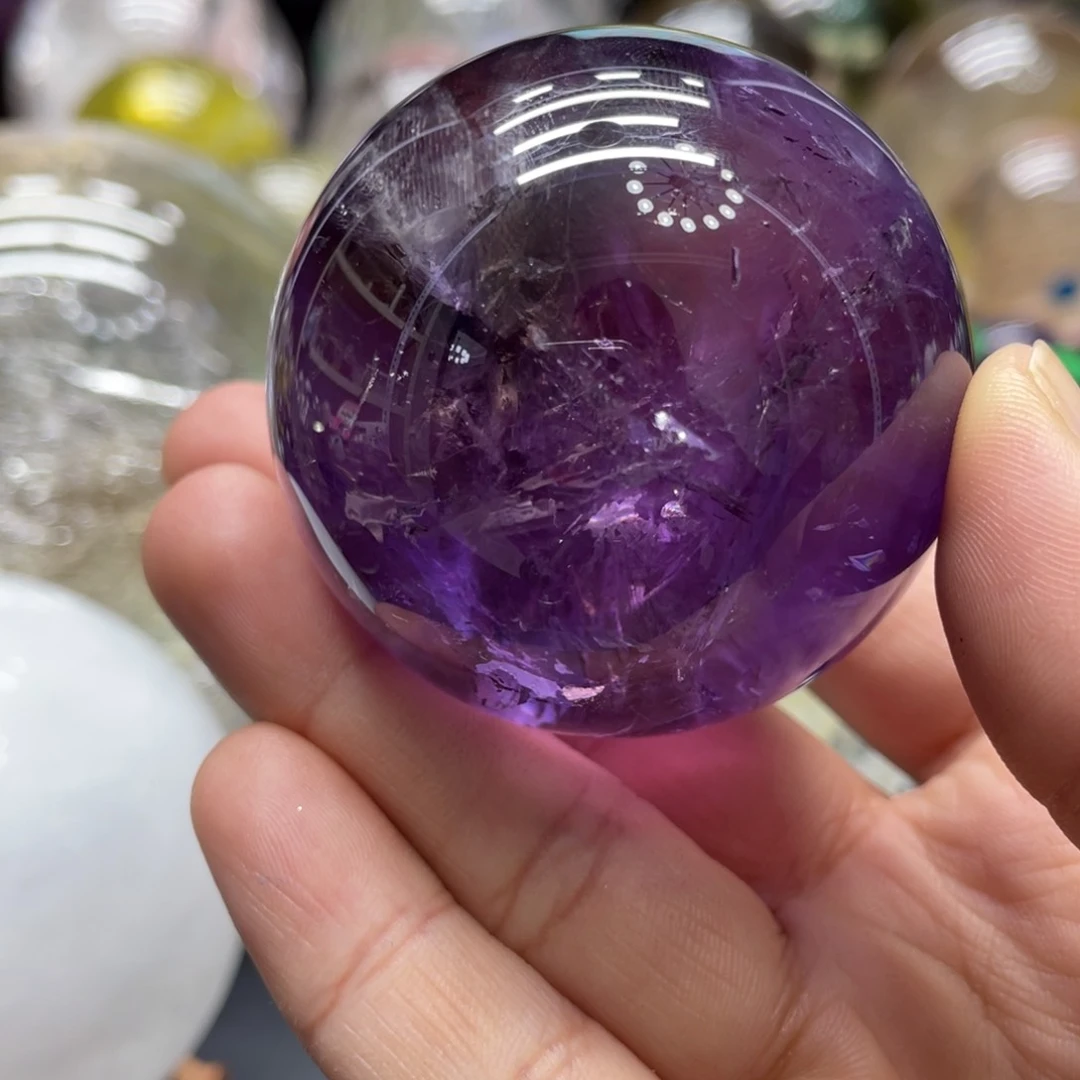 水晶MM紫水晶球C1346未镶嵌