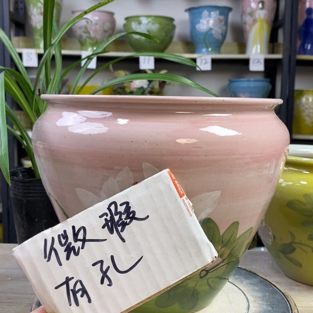 景德镇手工手绘陶瓷花盆