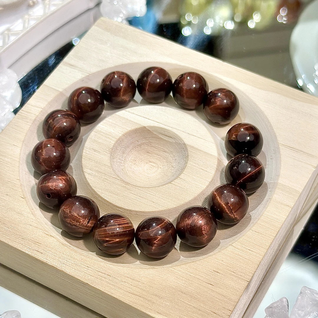 天然高等级红虎眼石散珠单珠多样性发一