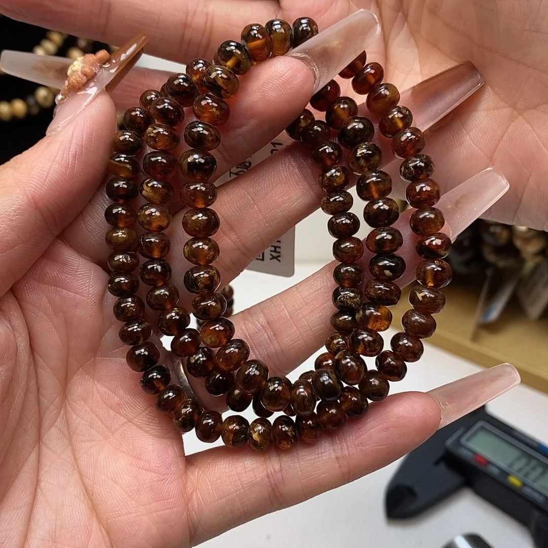 琥珀未镶嵌裸石6m花珀