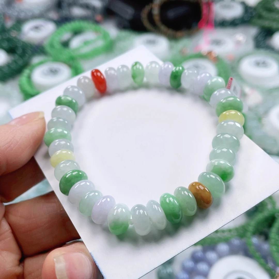 翡翠戒指未镶嵌天然翡翠手串8.3mm左右