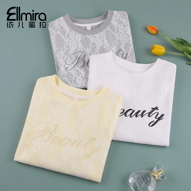 9127女童t恤短袖圆领夏季上衣休闲宽松2025新款大童洋气潮款