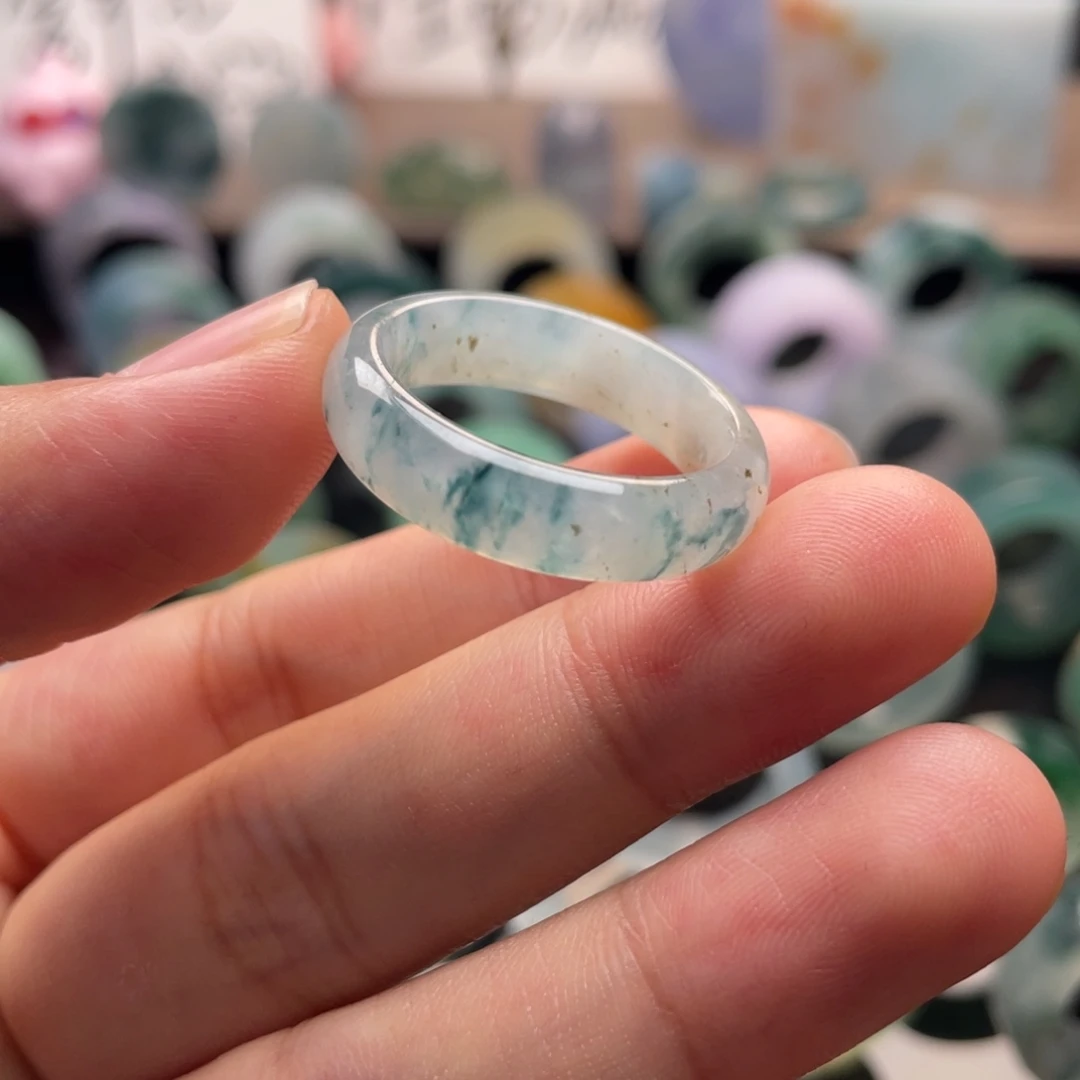 定制翡翠未镶嵌  冰牛仔蓝（包容）