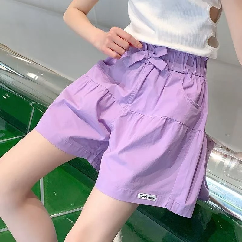 2025女童夏季短裤薄款裤子中大童超短裤百搭宽松休闲女孩百搭中裤