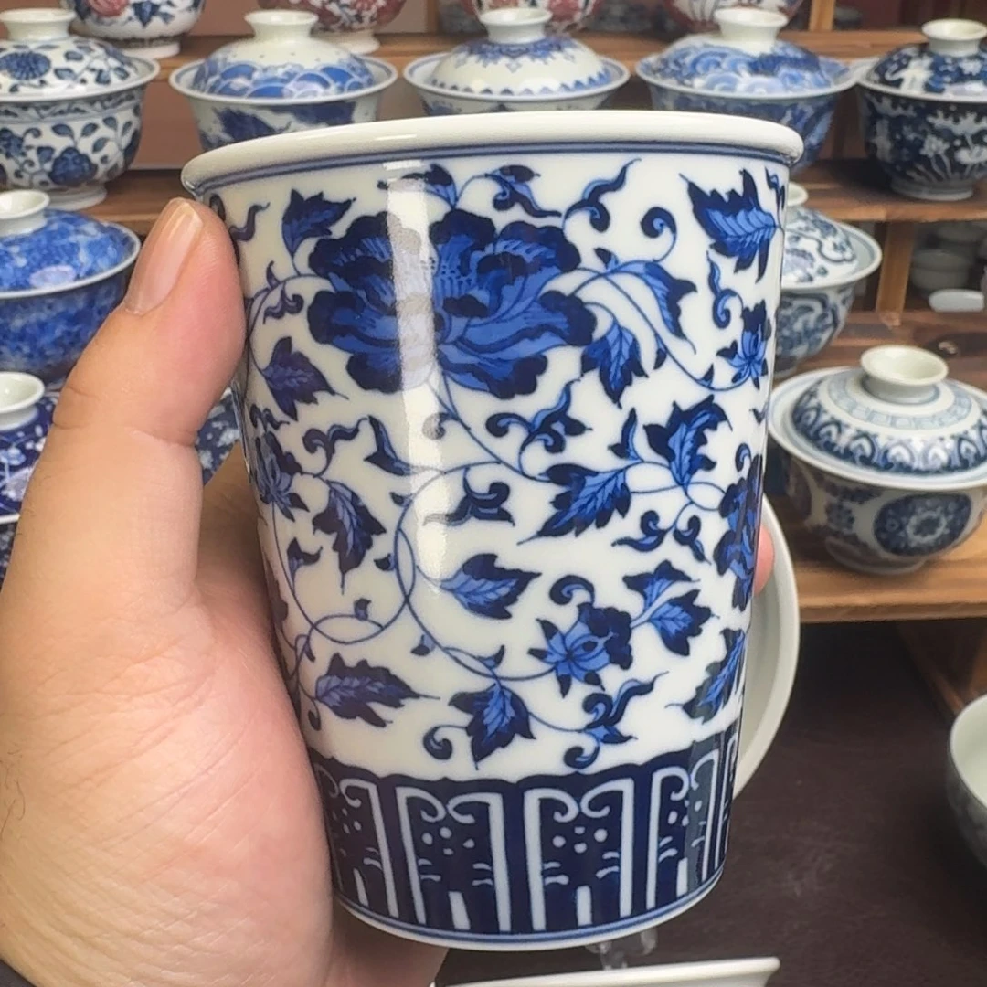 陶瓷杯子纯手工手绘柴窑