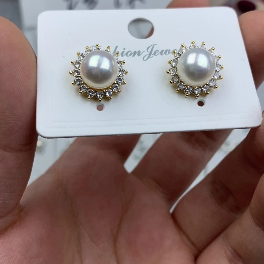 淡水珍珠耳饰未镶嵌