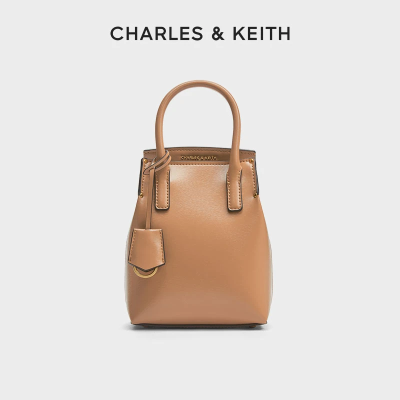 CHARLES & KEITH24新品简约百搭手提斜挎托特包原30271400
