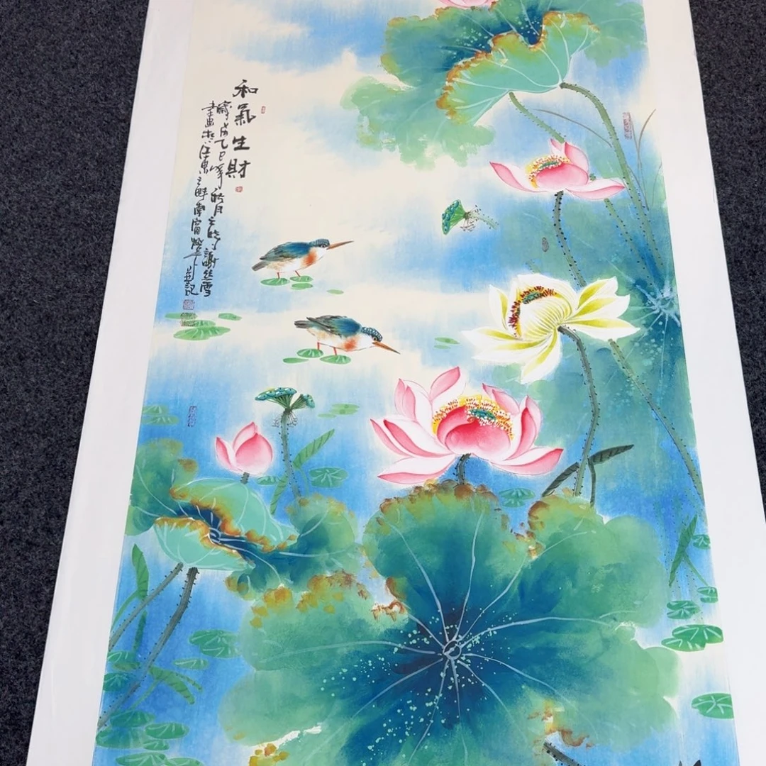 国画纯手绘山水花鸟作品