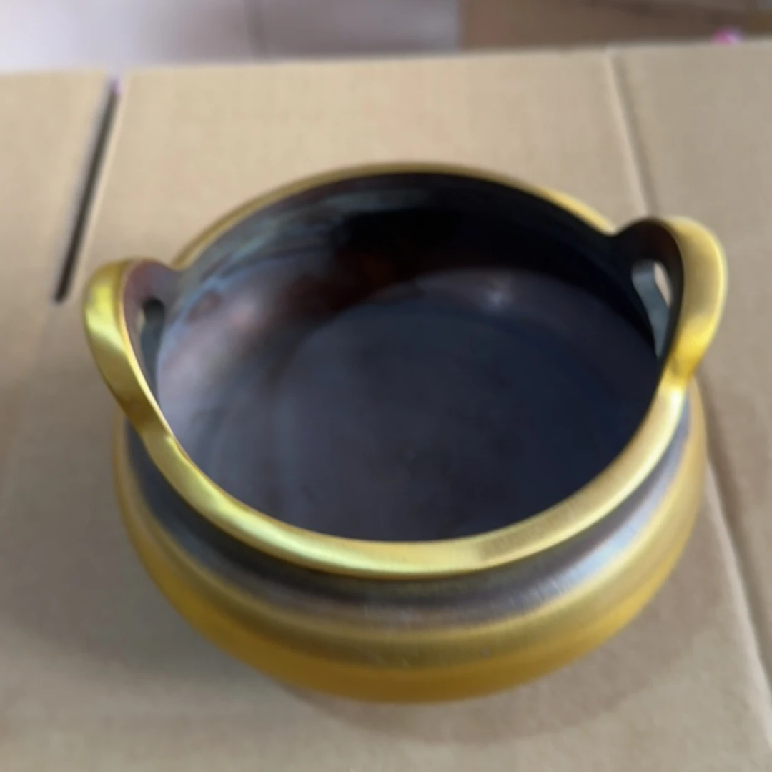 家用供佛铜香炉精致实用高约9宽约13.5重量约720