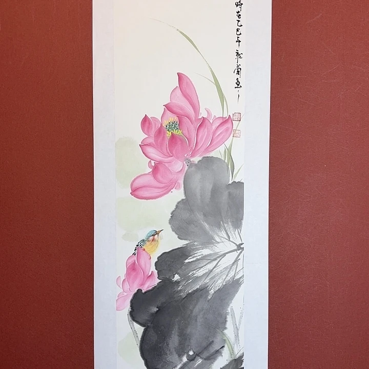 国画听兰老师花鸟