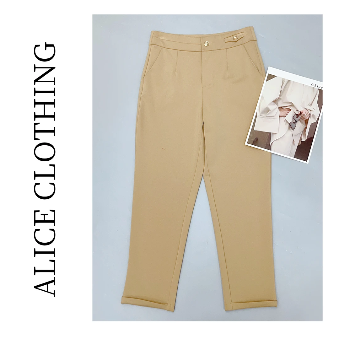 1alicelulu 裤王 独立如风休闲裤遮胯显瘦弹力百搭加长版S622269E