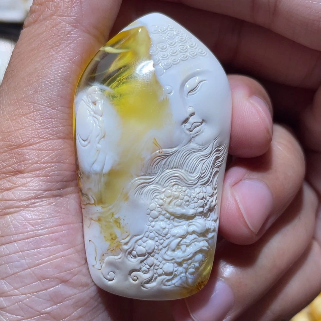【闪购商品】未镶嵌琥珀裸石壶***人琥珀蜜蜡