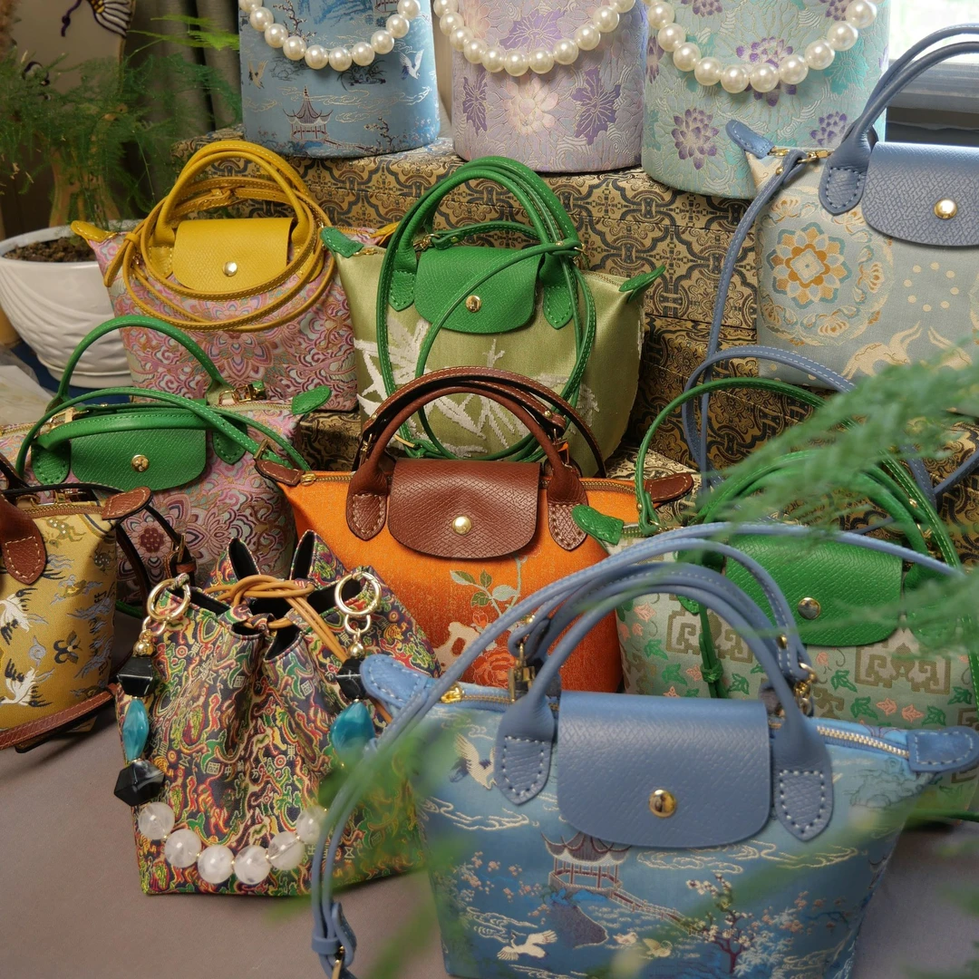 非遗手工宋锦包【饺子包/元宝包合集】图案花位随机新中式穿搭必备