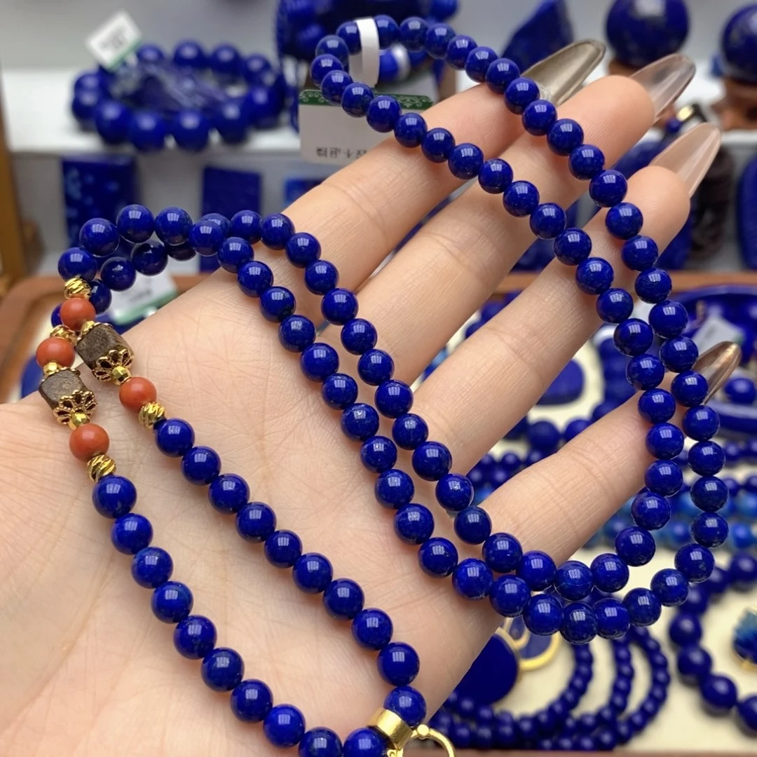 青金石未镶嵌颈饰万能毛衣链68厘米