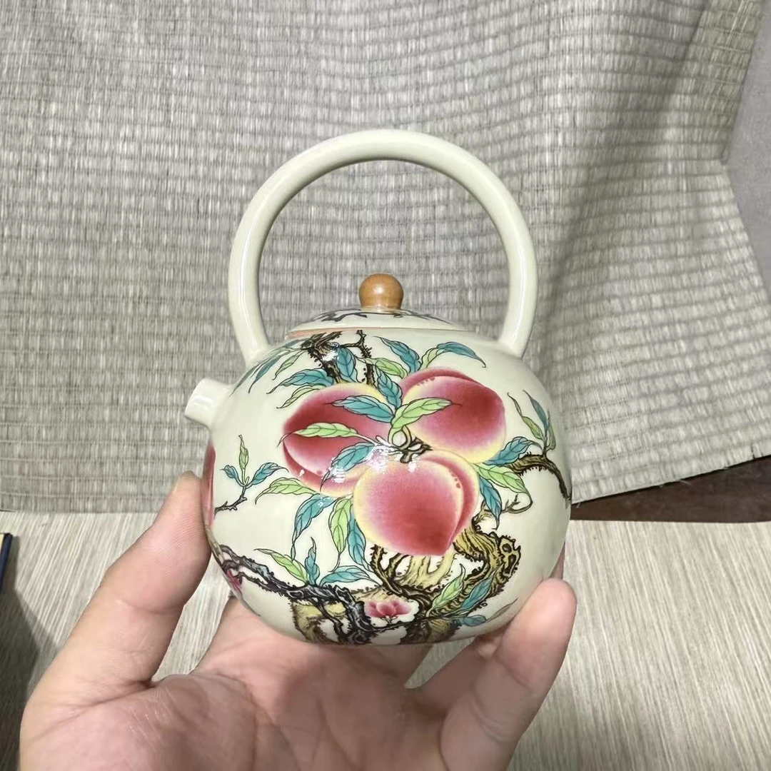 【中国邮政专属链接】仿古汝窑九桃提梁壶2229