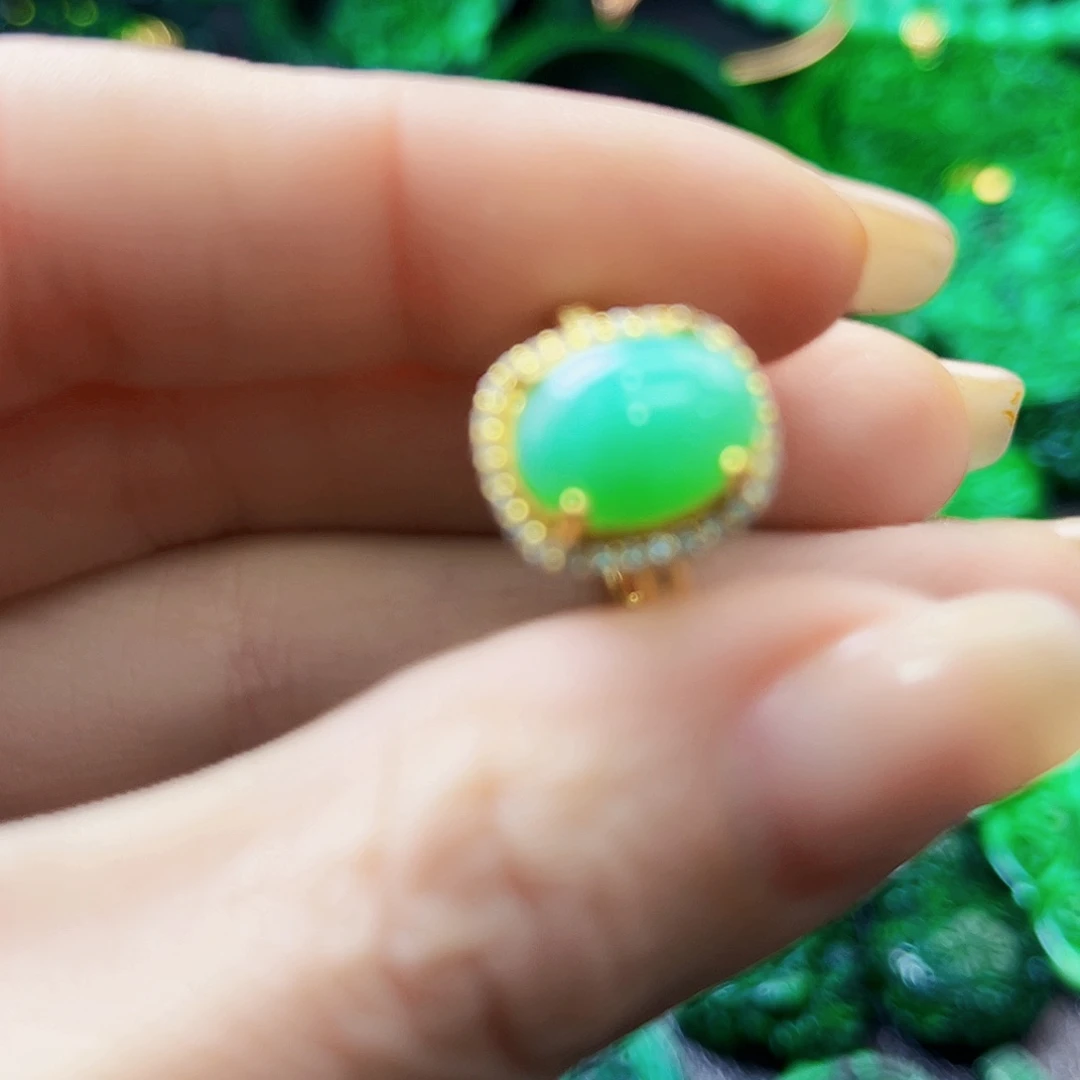 颈饰银S925镶嵌翡翠