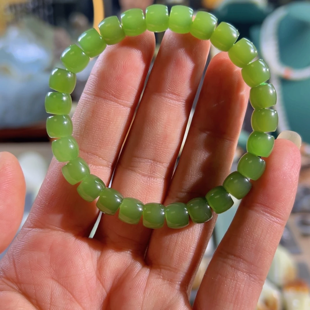 和田玉（碧玉）手链未镶嵌俄料