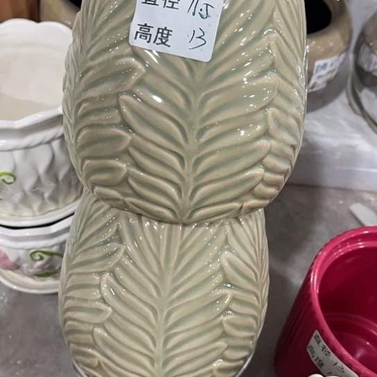 多肉绿植陶瓷花盆9.9包邮，有孔