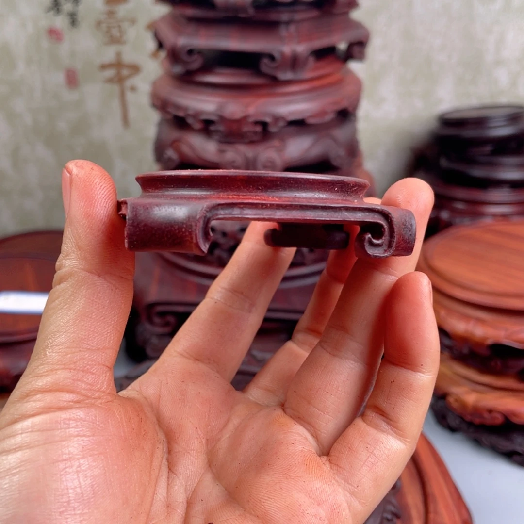 杨***玉血檀南美紫檀瑕疵底座