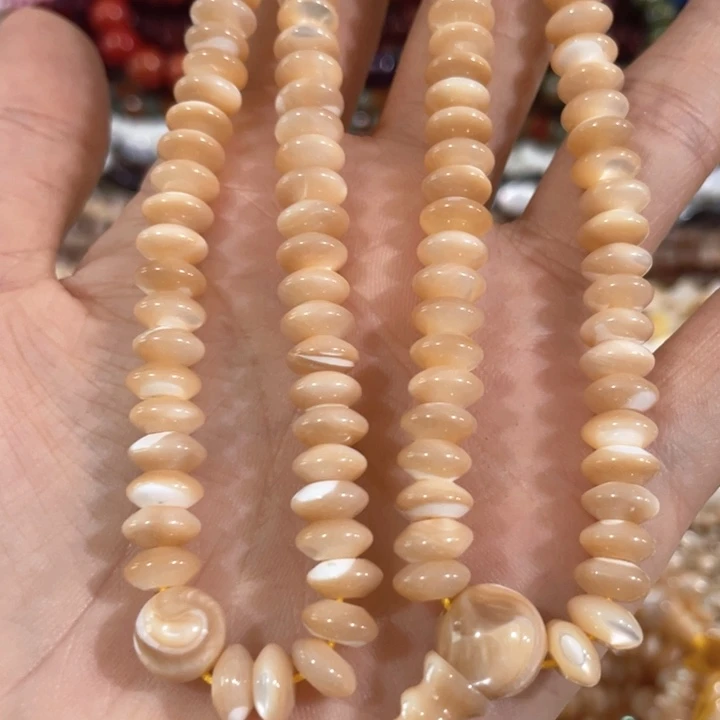 大理石磁石一条8mm马蹄落算盘珠108颗