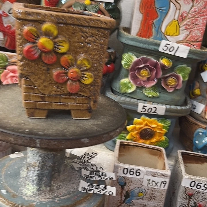 粗陶材质多肉花盆