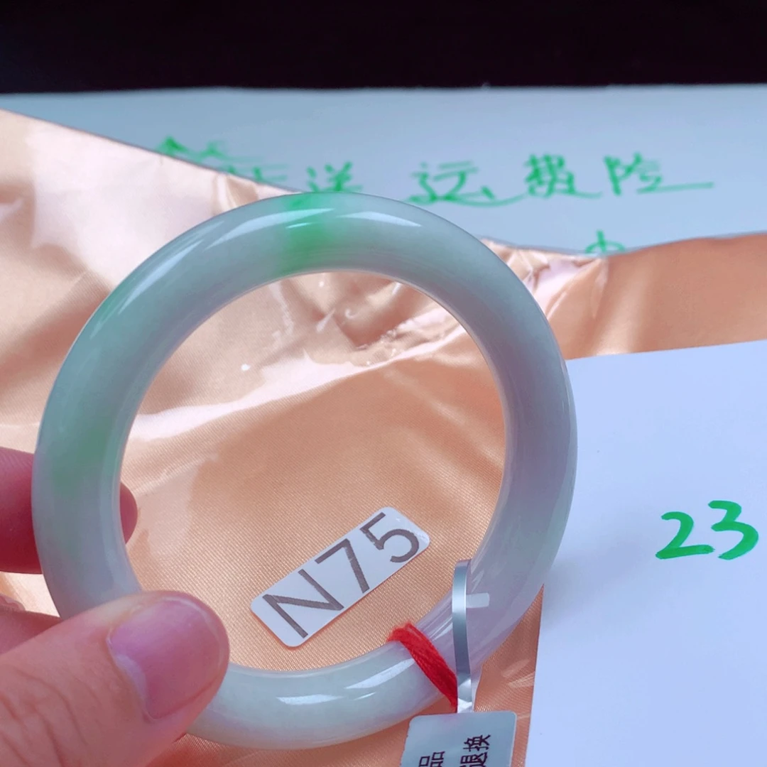 未镶嵌手镯翡翠缅甸天然A货翡翠手镯55.4
