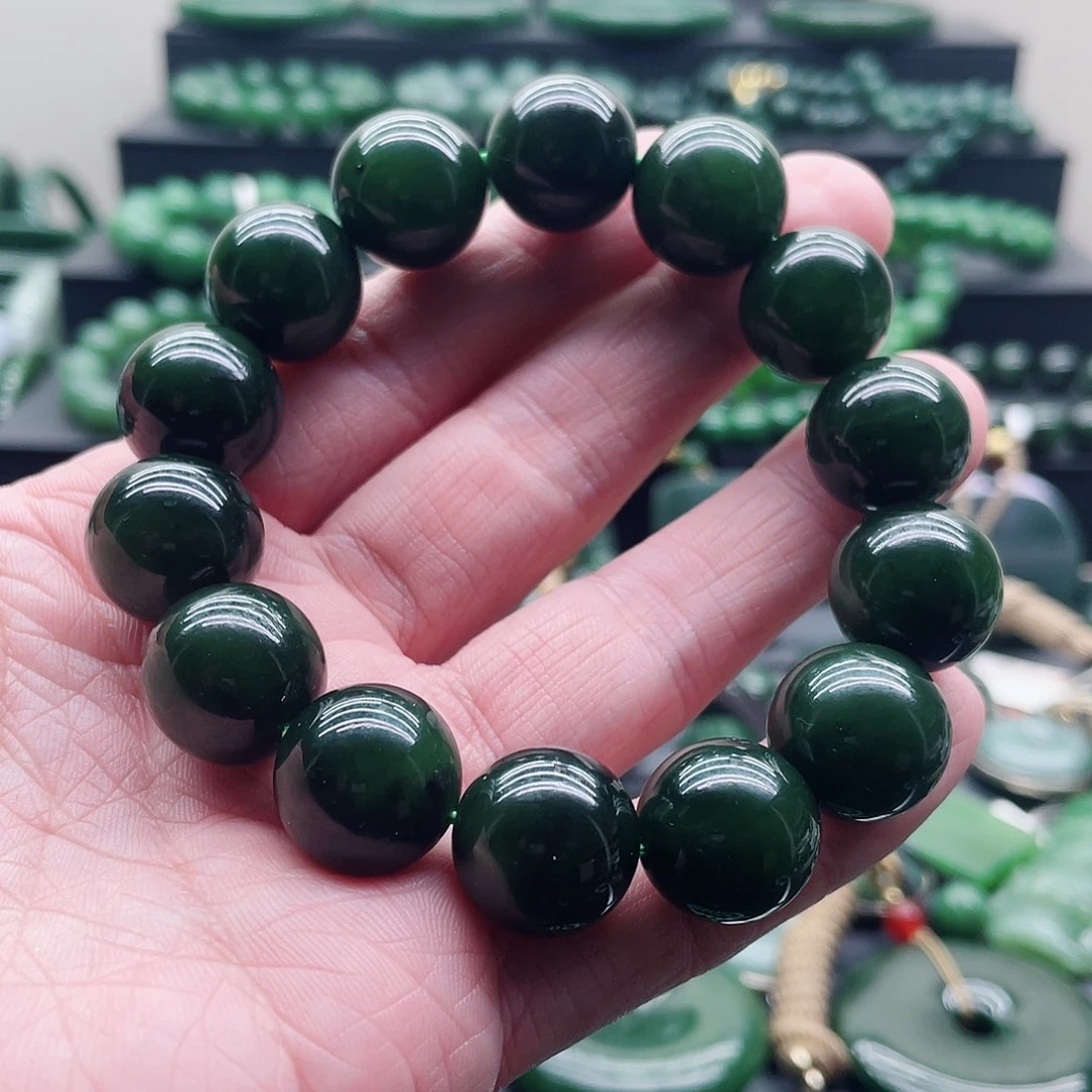 和田玉（碧玉）未镶嵌手链