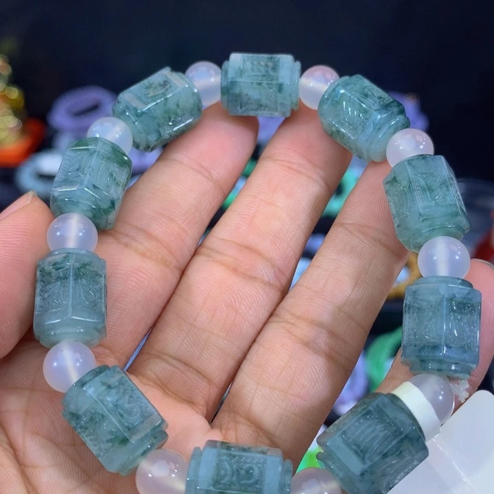 未镶嵌手链翡翠翡翠 13+