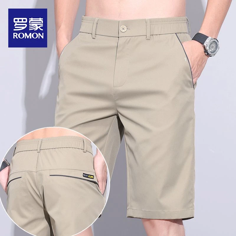 罗蒙夏季冰丝短裤男款爆款2025新款夏天速干外穿男士休闲五分裤子