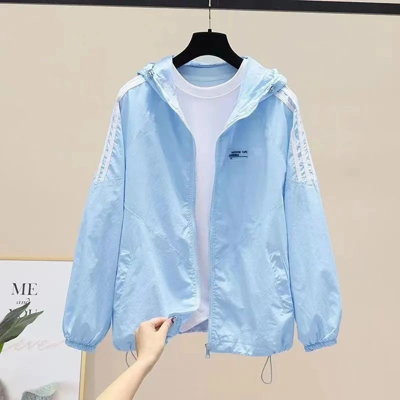 网红防晒衣2025夏季新款女装潮百搭户外休闲防晒服轻薄款连帽外套