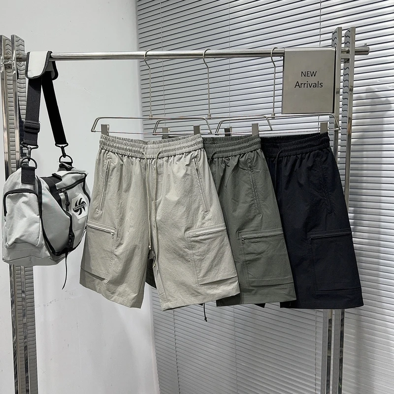 乾尚2025夏季新款男士休闲短裤拉链口袋五分裤美式潮流帅气工装裤