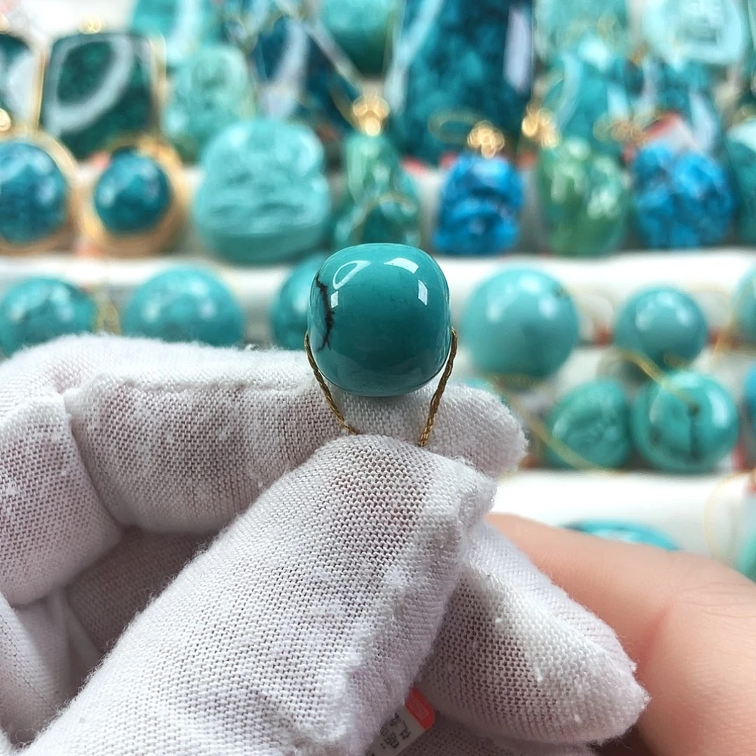 绿松石未镶嵌车挂直径14