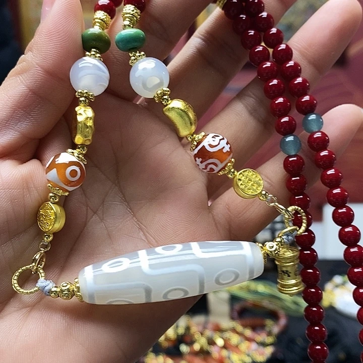 玛瑙/玉髓合金颈饰