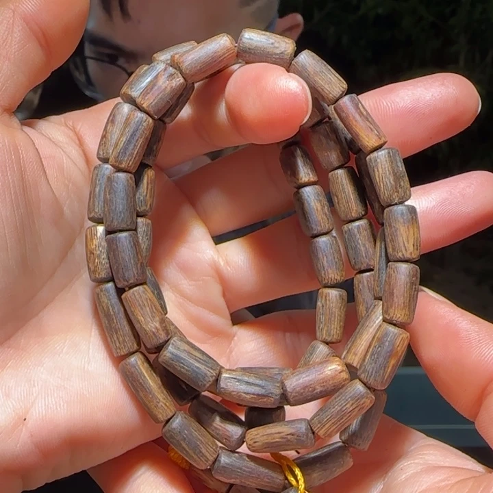 沉香手串海南老白棋沉水链子25.8克