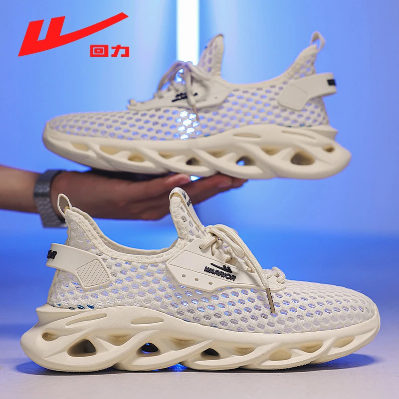 Warrior/回力网面鞋男士休闲透气薄款潮鞋单网大网眼轻便休闲鞋