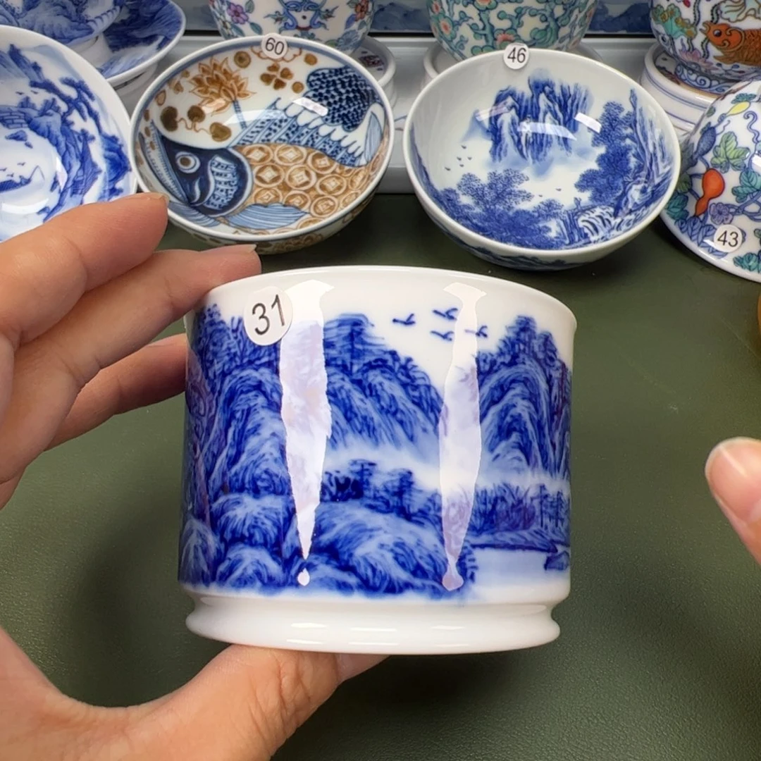 陶瓷景德镇纯手工纯手绘茶具木木31