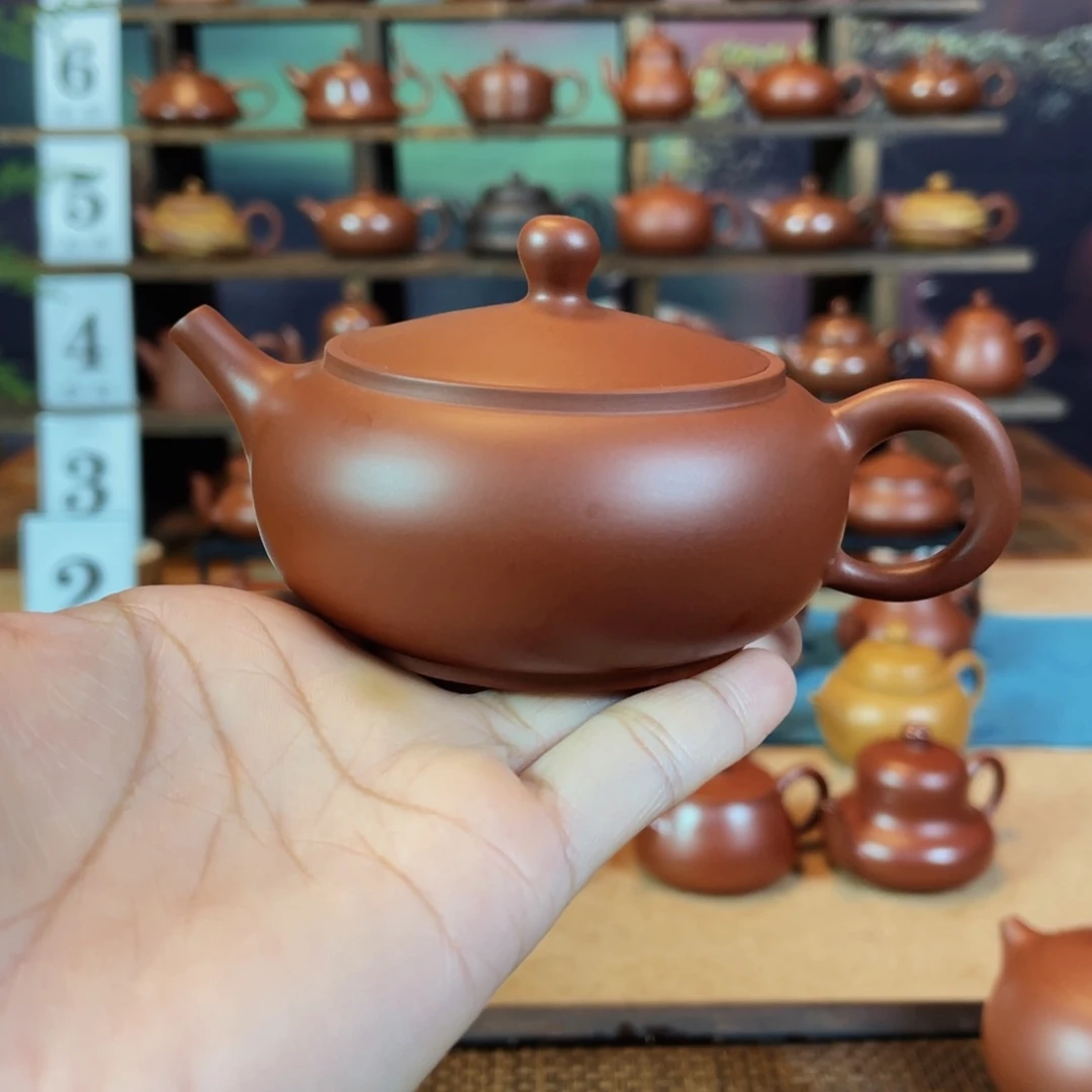 茶壶紫砂惠*乖潮州手工手拉朱泥广源壶