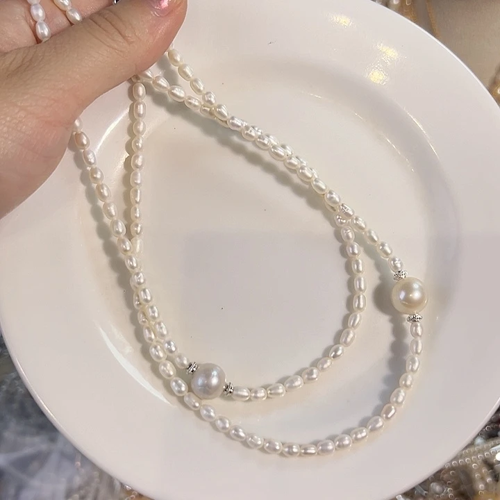 银S925镶嵌淡水珍珠时尚手链设计款