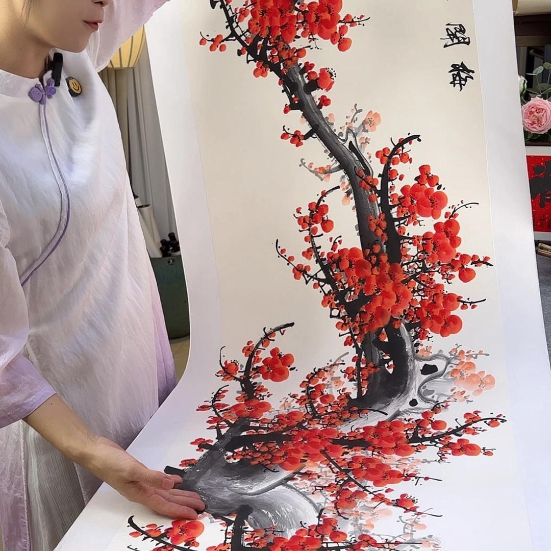 国画伊人阳亮梅花国画