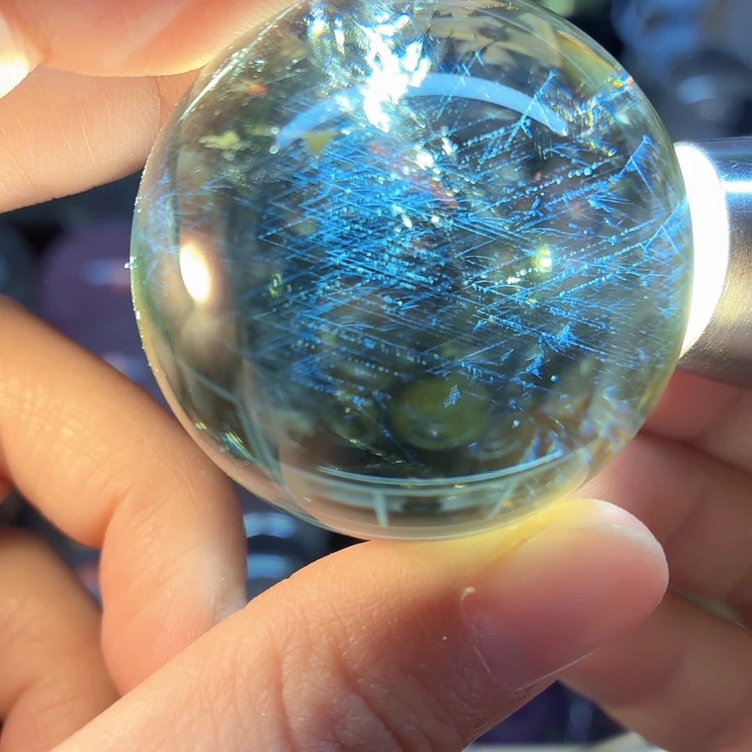 未镶嵌水晶珠宝半成品蓝针黄水晶43