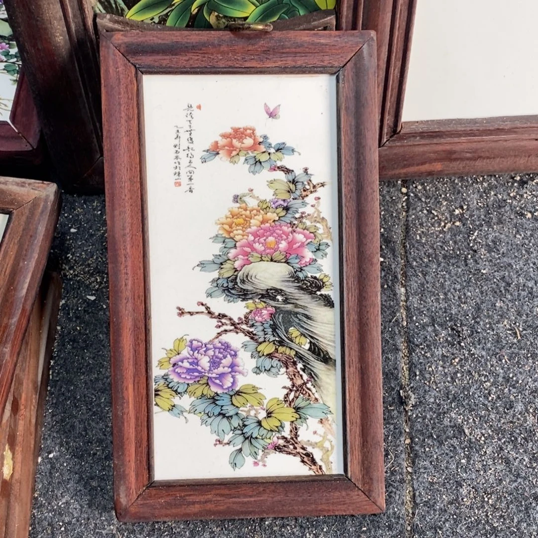 瓷片30*16 景德镇瓷板画柴窑烧制