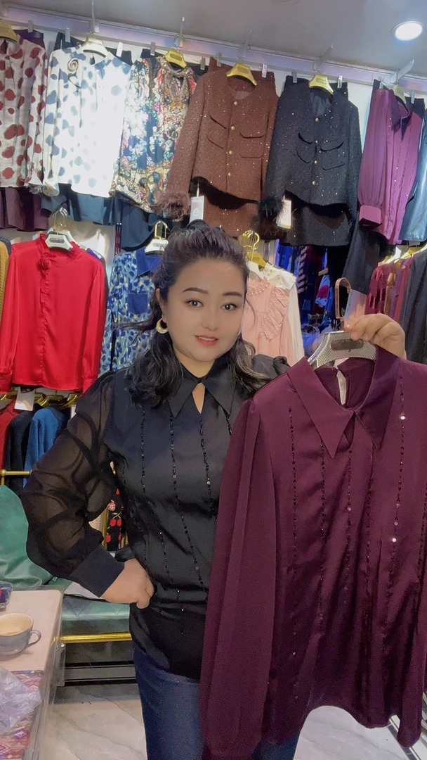 时尚新款宽松长袖衬衫百搭设计感显瘦上衣