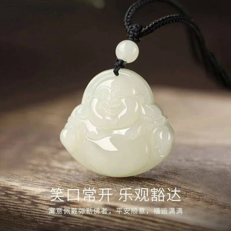 佛吊坠女小弥勒佛像佛公佛头项链（31021）by2