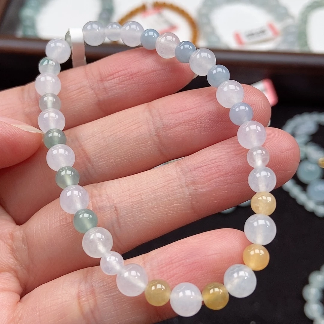 翡翠未镶嵌手串卡6