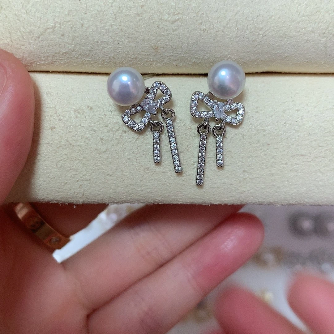 淡水珍珠耳饰合金